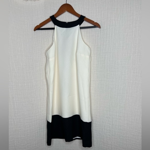 Megan Masters black and cream racer back dress size 4 - Picture 3 of 8